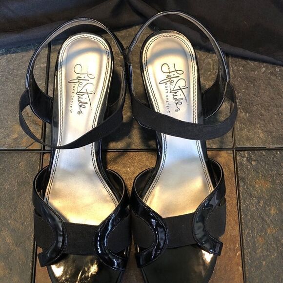 Life Stride Soft System Strands black, women’s size 8.5 Wide - Picture 4 of 11